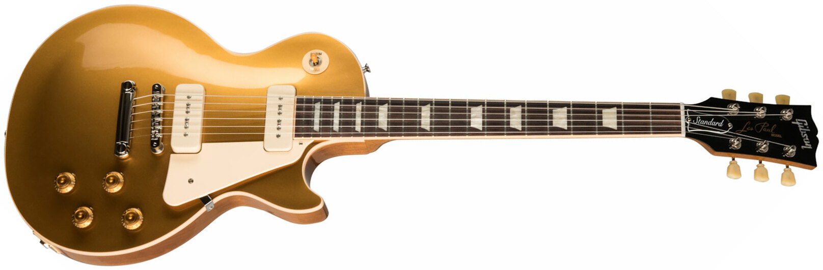 Gibson Les Paul Standard 50s P90 Original 2p90 Ht Rw - Gold Top - Enkel gesneden elektrische gitaar - Main picture