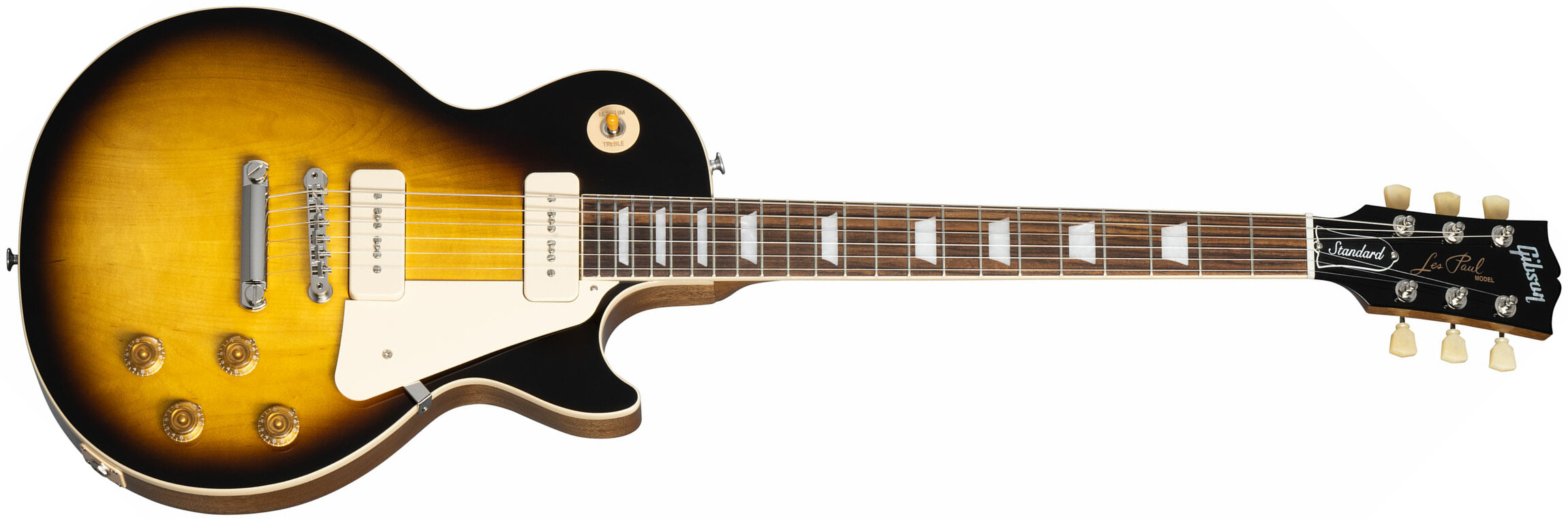 Gibson Les Paul Standard 50s P90 Original 2p90 Ht Rw - Tobacco Burst - Enkel gesneden elektrische gitaar - Main picture