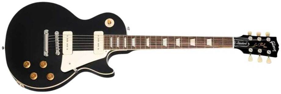Gibson Les Paul Standard 50s P90 Original Ltd 2p90 Ht Rw - Ebony - Single cut gitaar - Main picture