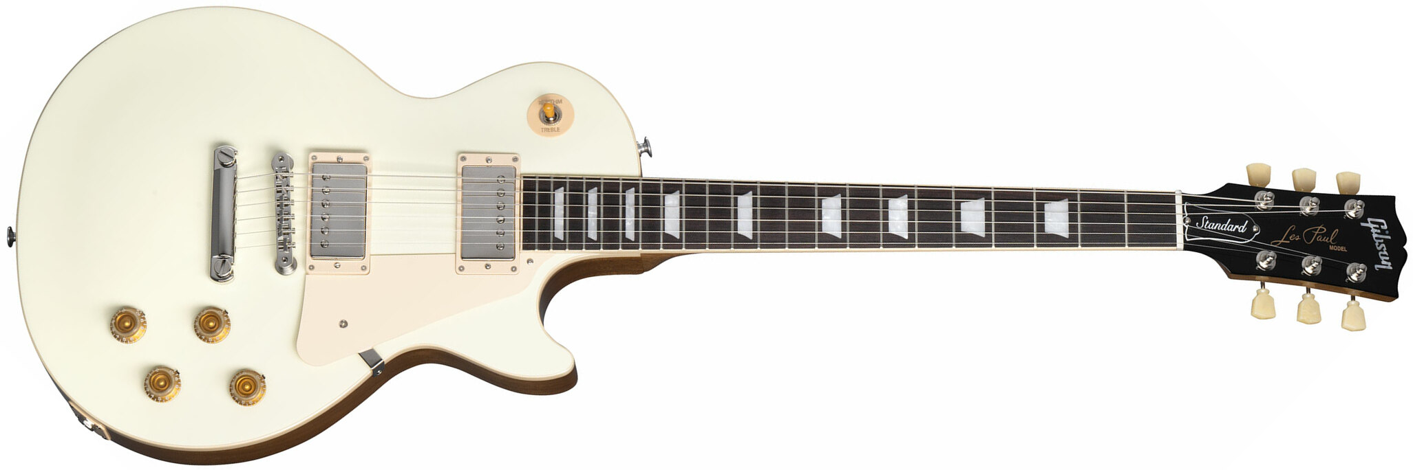 Gibson Les Paul Standard 50s Plain Top 2h Ht Rw - Classic White - Enkel gesneden elektrische gitaar - Main picture