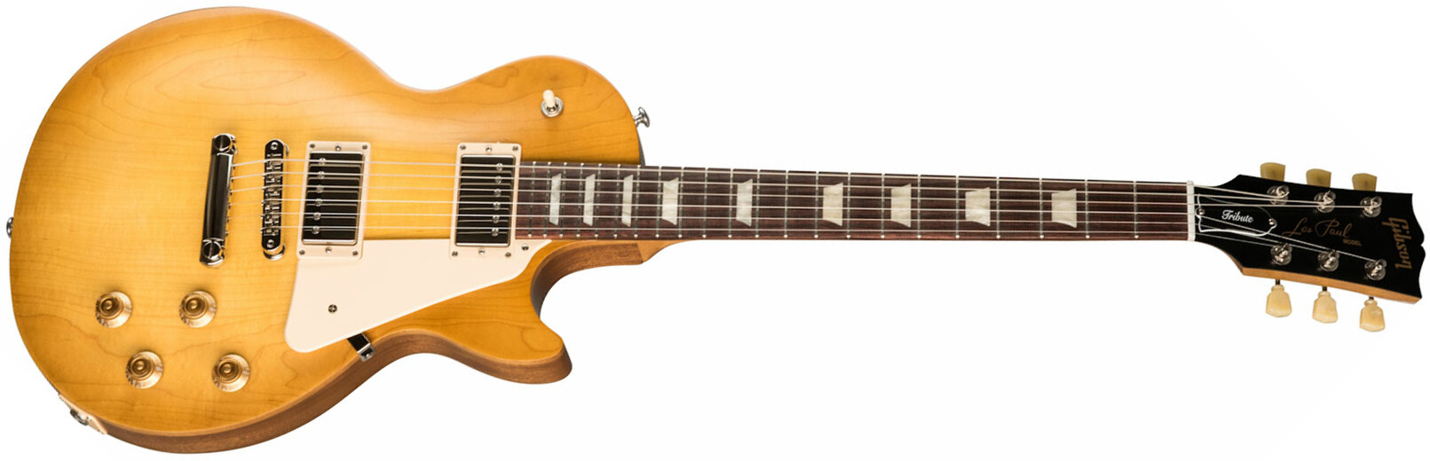Gibson Les Paul Tribute Modern 2h Ht Rw - Satin Honey Burst - Enkel gesneden elektrische gitaar - Main picture