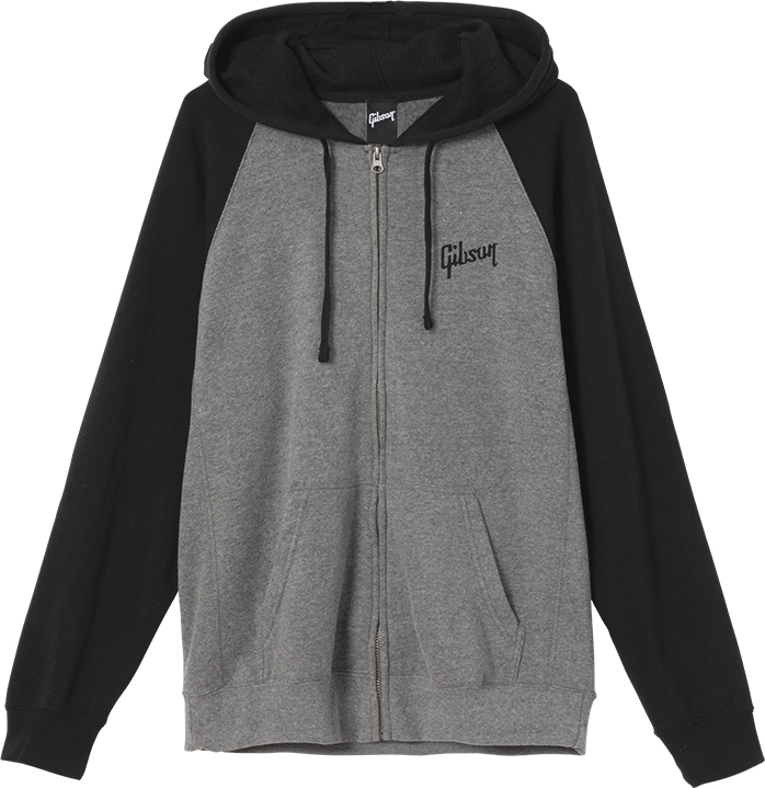 Gibson Logo Full-zip Hoodie Small Grey - S - Sweatshirt - Main picture