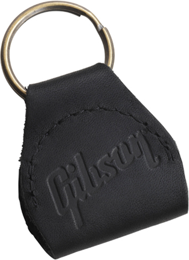 Gibson Premium Leather Pickholder Keychain Black - Plectrumhouder - Main picture