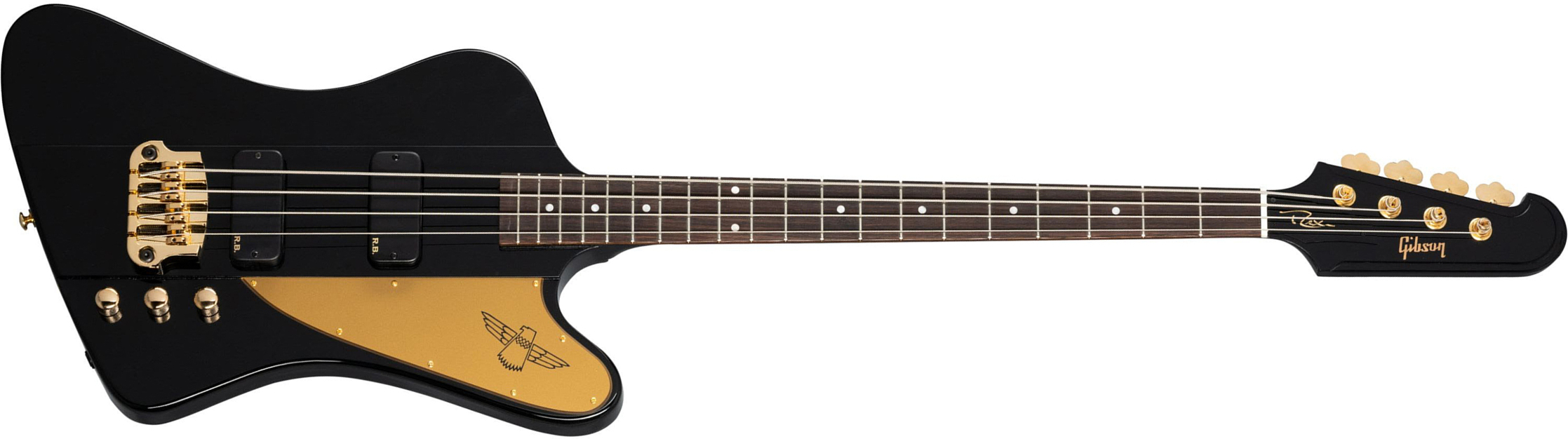 Gibson Rex Brown Thunderbird Signature Active Rw - Ebony - Solid body elektrische bas - Main picture
