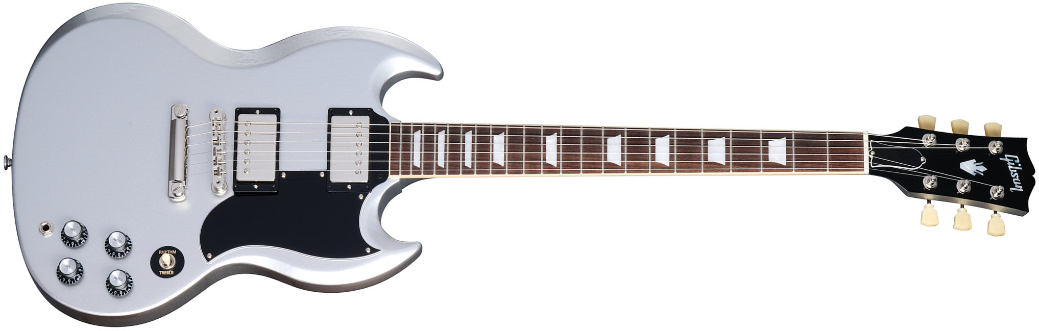 Gibson Sg Standard 1961 Custom Color 2h Ht Rw - Silver Mist - Guitarra eléctrica de doble corte. - Main picture