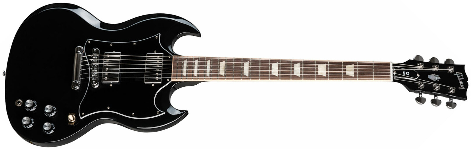 Gibson Sg Standard 2h Ht Rw - Ebony - Guitarra eléctrica de doble corte. - Main picture
