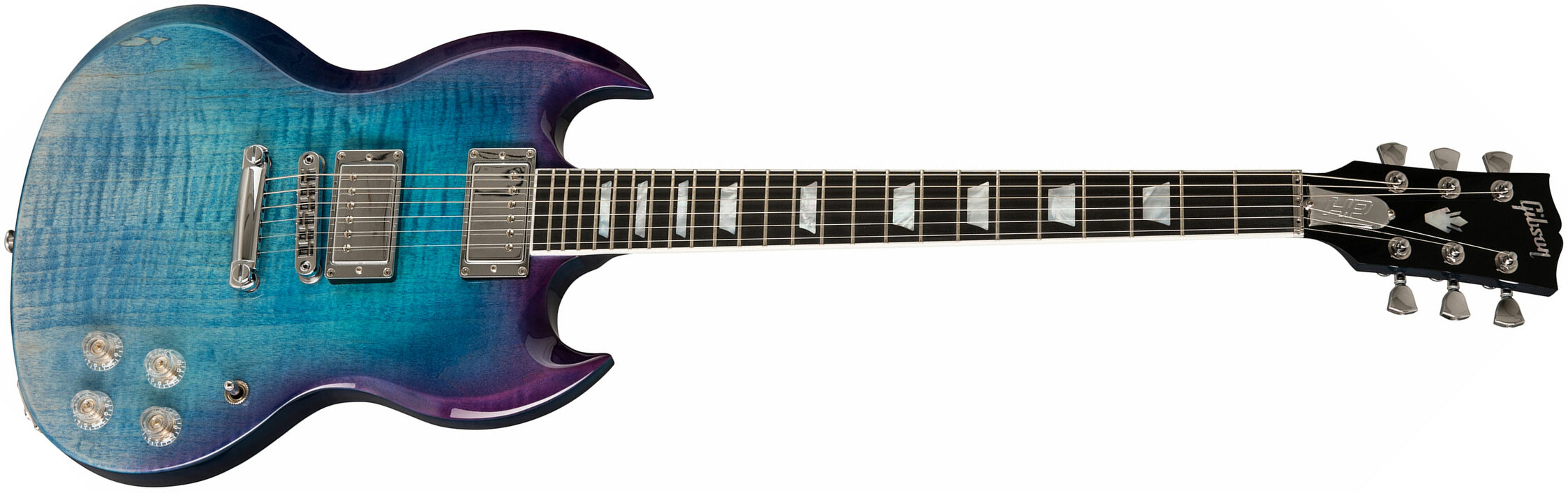 Gibson Sg Standard Hp-ii High Performance 2019 2h Ht Ric - Blueberry Fade - Guitarra eléctrica de doble corte. - Main picture