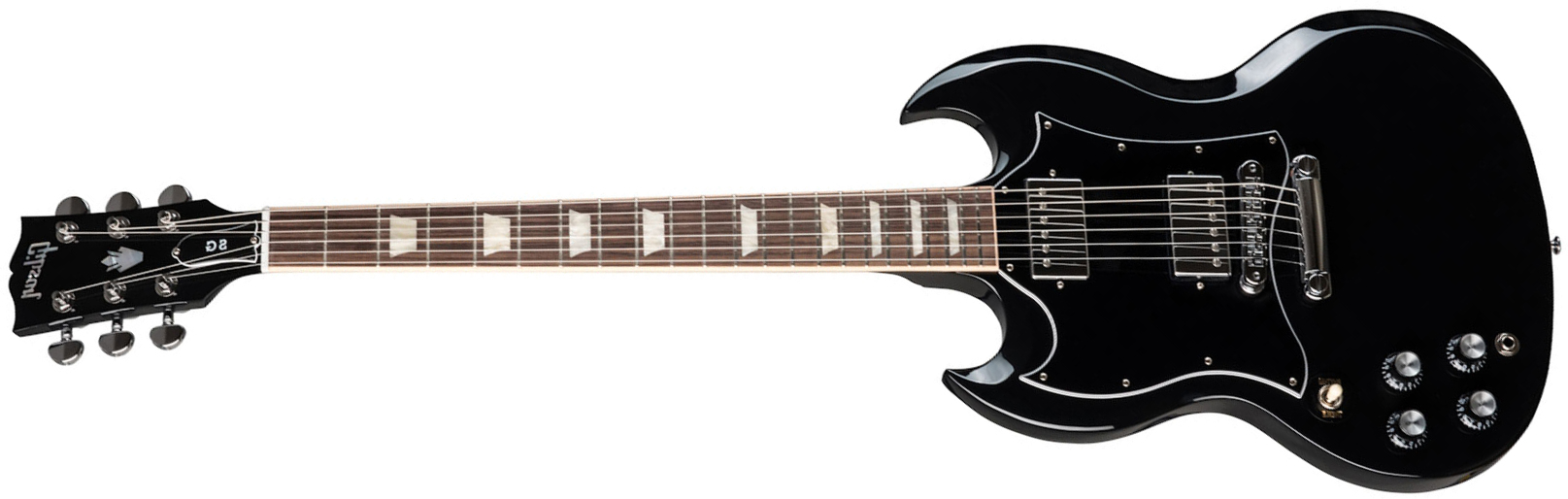 Gibson Sg Standard Lh Gaucher 2h Ht Rw - Ebony - Linkshandige elektrische gitaar - Main picture