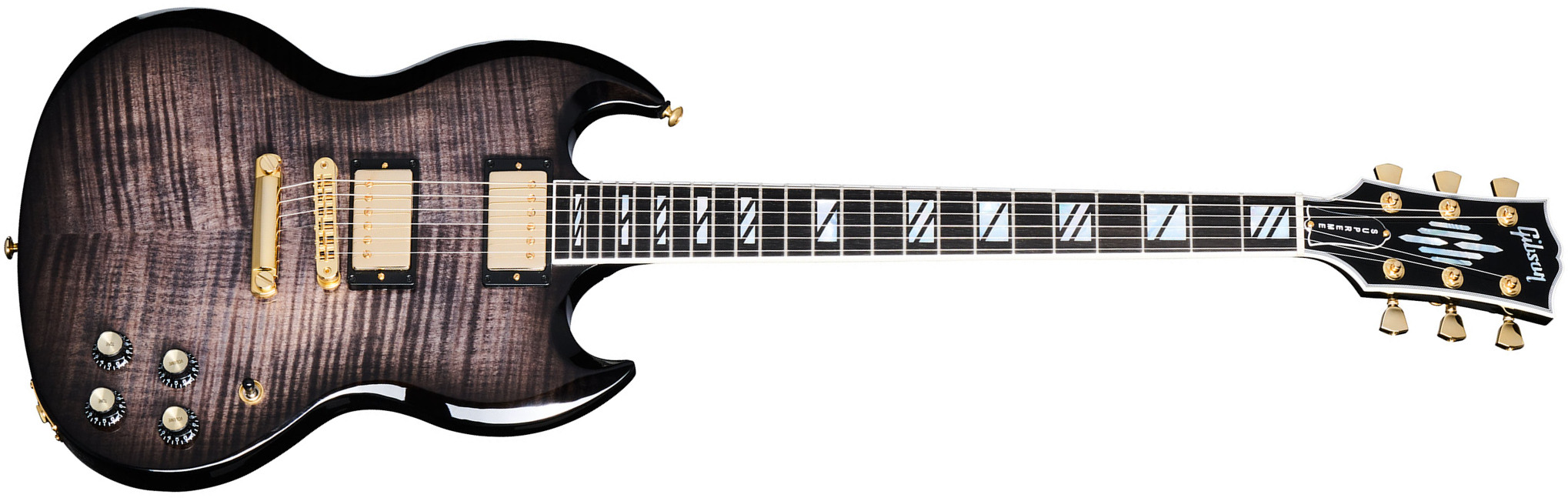 Gibson Sg Supreme Usa 2h Ht Rw - Translucent Ebony Burst - Guitarra eléctrica de doble corte. - Main picture