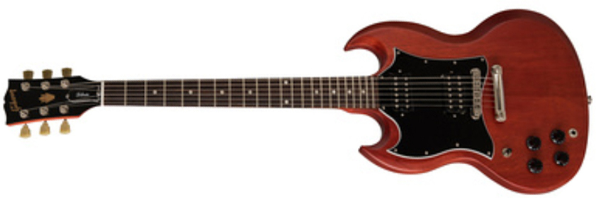 Gibson Sg Tribute Lh Modern Gaucher 2h Ht Rw - Vintage Cherry Satin - Linkshandige elektrische gitaar - Main picture