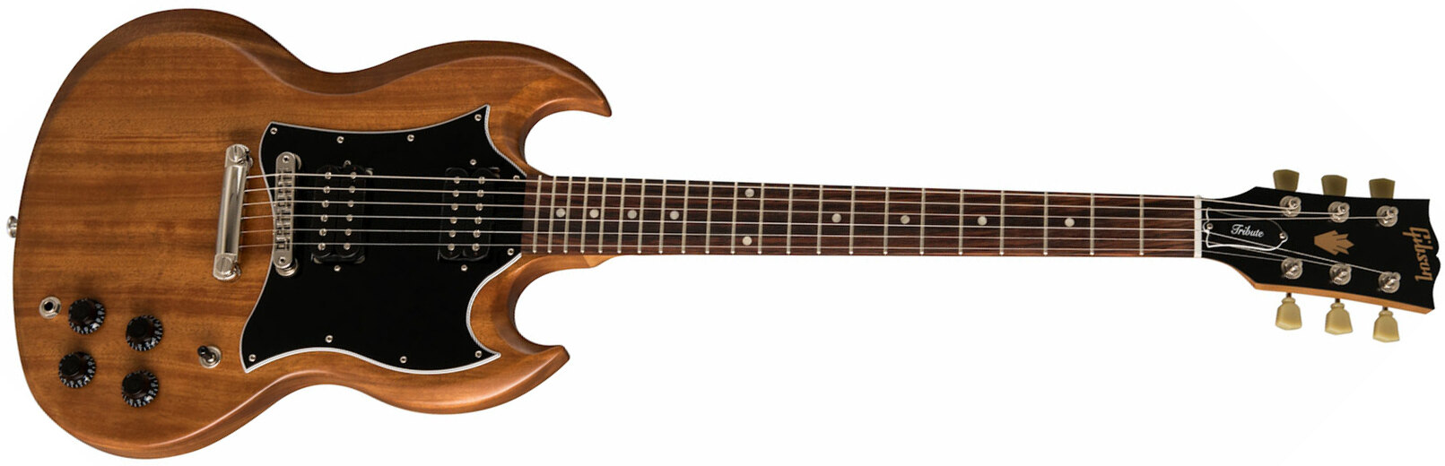 Gibson Sg Tribute Modern 2h Ht Rw - Natural Walnut - Retro-rock elektrische gitaar - Main picture
