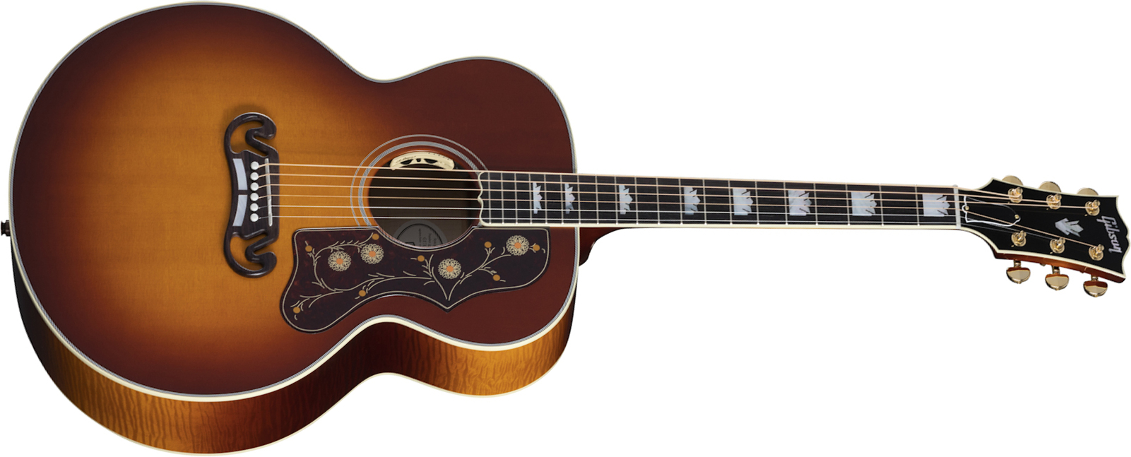 Gibson Sj-200 Standard Modern 2021 Super Jumbo Epicea Erable Rw - Automn Burst - Elektro-akoestische gitaar - Main picture