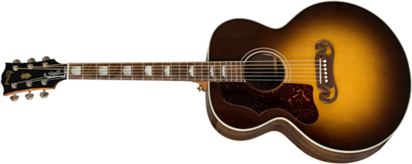 Gibson Sj-200 Studio 2019 Lh Gaucher Super Jumbo Epicea Noyer Noy - Walnut Burst - Westerngitaar & electro - Main picture
