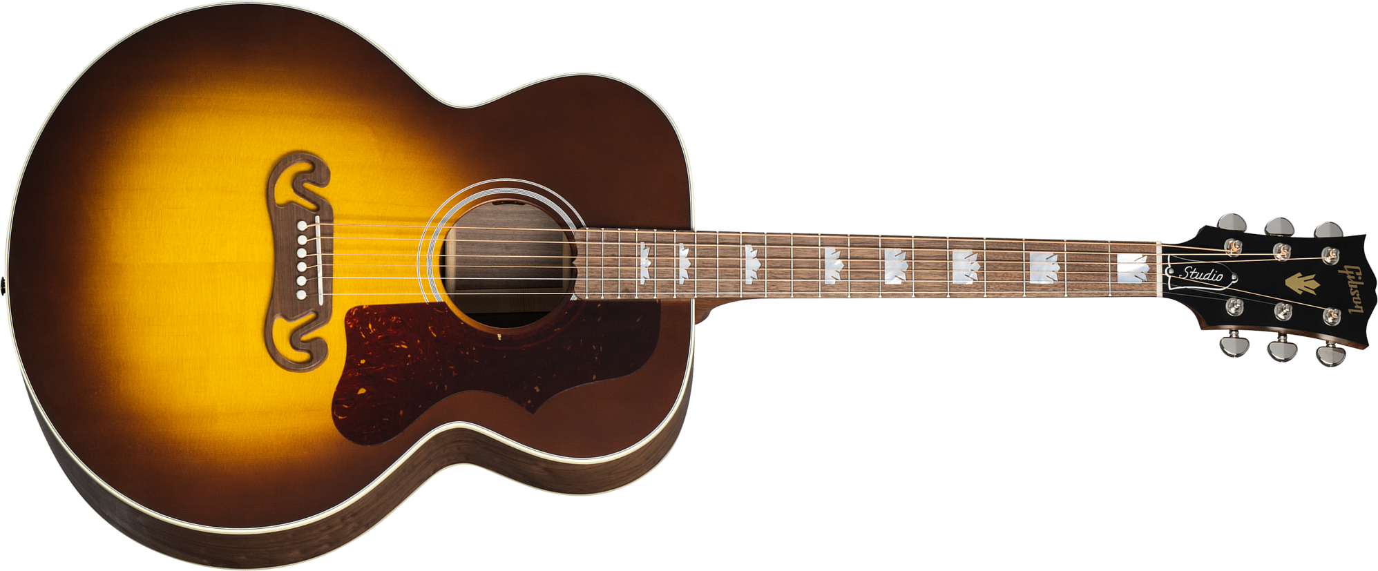 Gibson Sj-200 Studio Walnut Modern 2024 Jumbo Epicea Noyer Noy - Satin Walnut Burst - Volksgitaar - Main picture