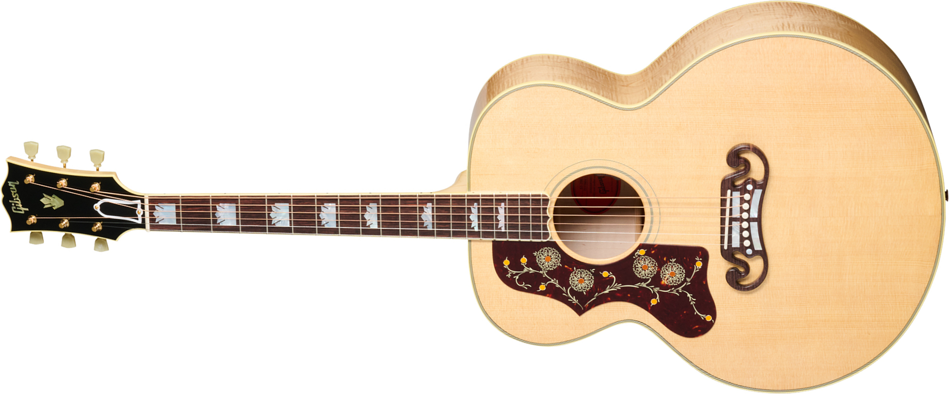 Gibson Sj200 Original Lh (baggs Hifi Dna) Jumbo Gaucher Epicea Erable Rw - Antique Natural - Folk gitaar - Main picture