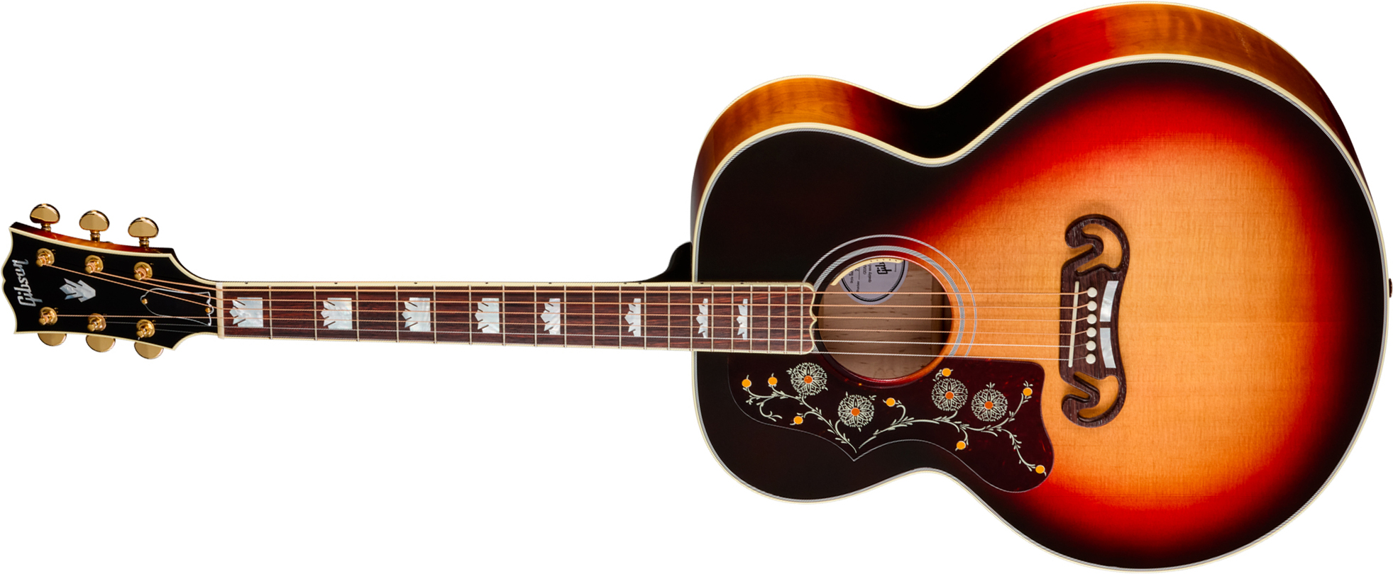 Gibson Sj200 Standard Maple Lh (baggs Hifi Dna) Jumbo Gaucher Epicea Erable Rw - Tri Burst - Folk gitaar - Main picture