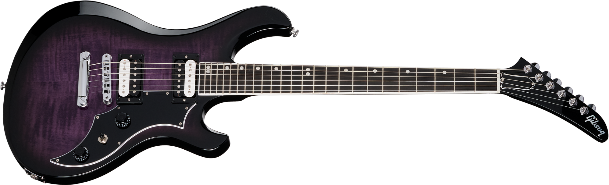 Gibson Victory Figured Top Usa 2h Ht Eb - Dark Purple Burst - Guitarra eléctrica de doble corte. - Main picture