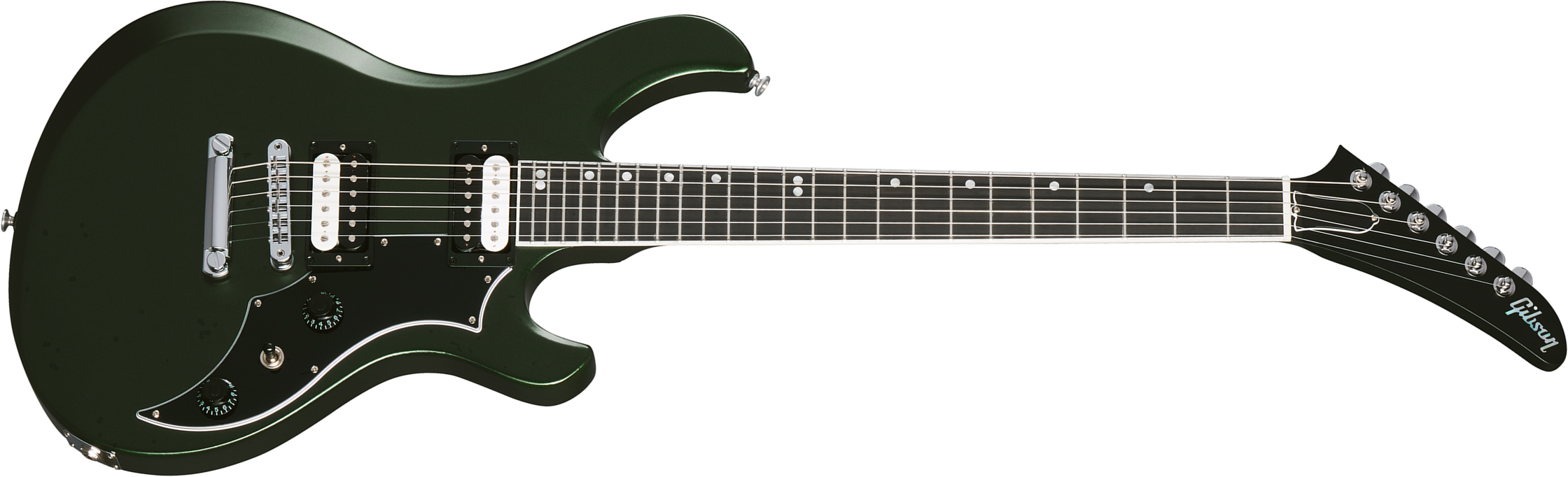 Gibson Victory Usa 2h Ht Eb - Dark Green Satin - Guitarra eléctrica de doble corte. - Main picture