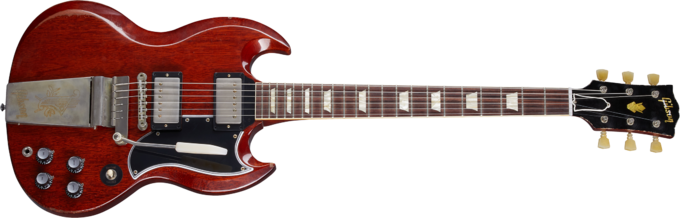 Gibson Custom Shop Murphy Lab 1964 SG Standard Maestro Reissue - Heavy aged faded cherry