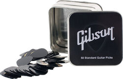 Plectrum Gibson Pick Tin 50 Standard Guitar Picks Thin