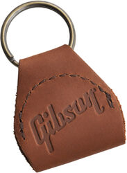 Plectrumhouder Gibson Premium Leather Pickholder Keychain - Brown
