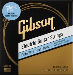 Elektrische gitaarsnaren Gibson SEG-BWR10 Electric Guitar 6-String Set Brite Wire Reinforced NPS 10-46 - Snarenset