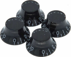 Draaiknop Gibson Top Hat Knobs 4-Pack - Black