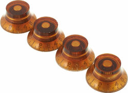 Draaiknop Gibson Top Hat Knobs 4-Pack - Vintage Amber