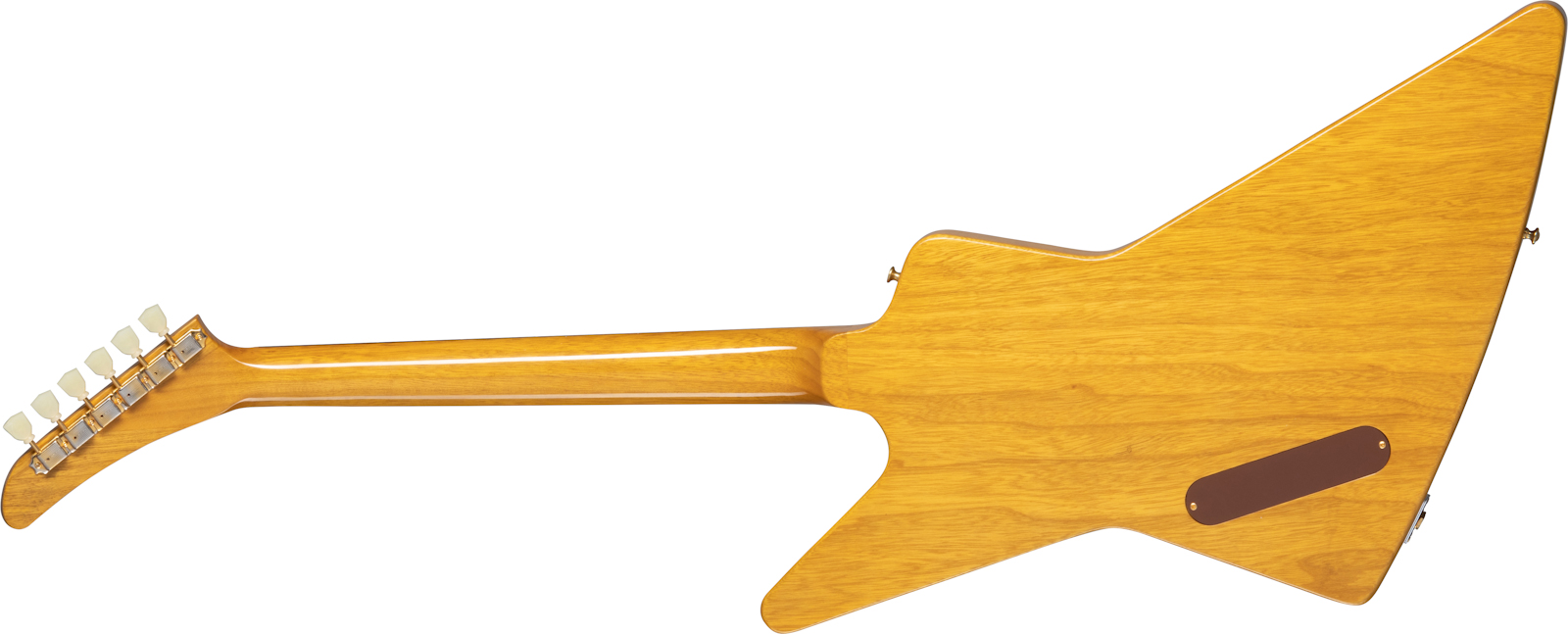 Gibson Custom Shop 1958 Korina Explorer Reissue Black Pickguard 2h Ht Eb - Vos Natural - Metalen elektrische gitaar - Variation 1