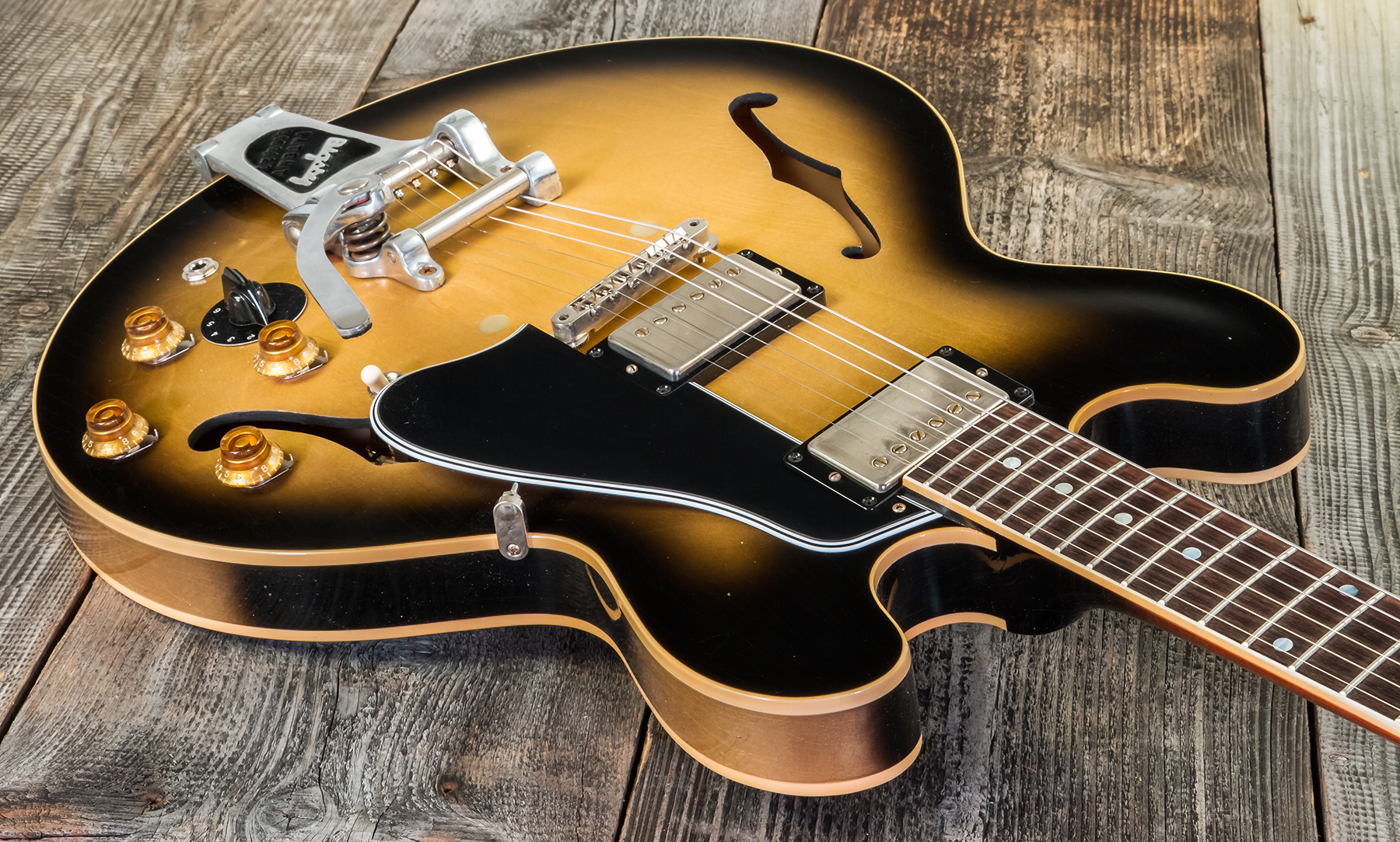 Gibson Custom Shop Bb King Es-335 Live At The Regal 2h Trem Bigsby Rw #bbregal90 - Murphy Lab Aged Argentine Grey - Kenmerkende elektrische gitaar - V
