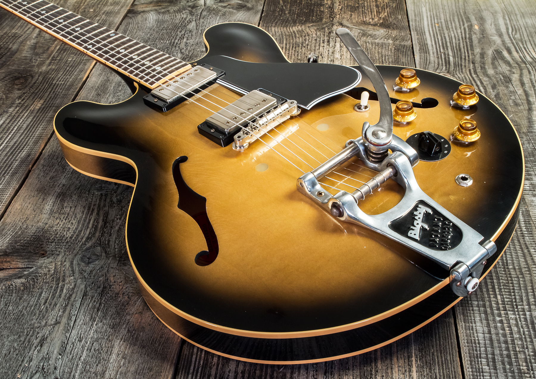 Gibson Custom Shop Bb King Es-335 Live At The Regal 2h Trem Bigsby Rw #bbregal90 - Murphy Lab Aged Argentine Grey - Kenmerkende elektrische gitaar - V