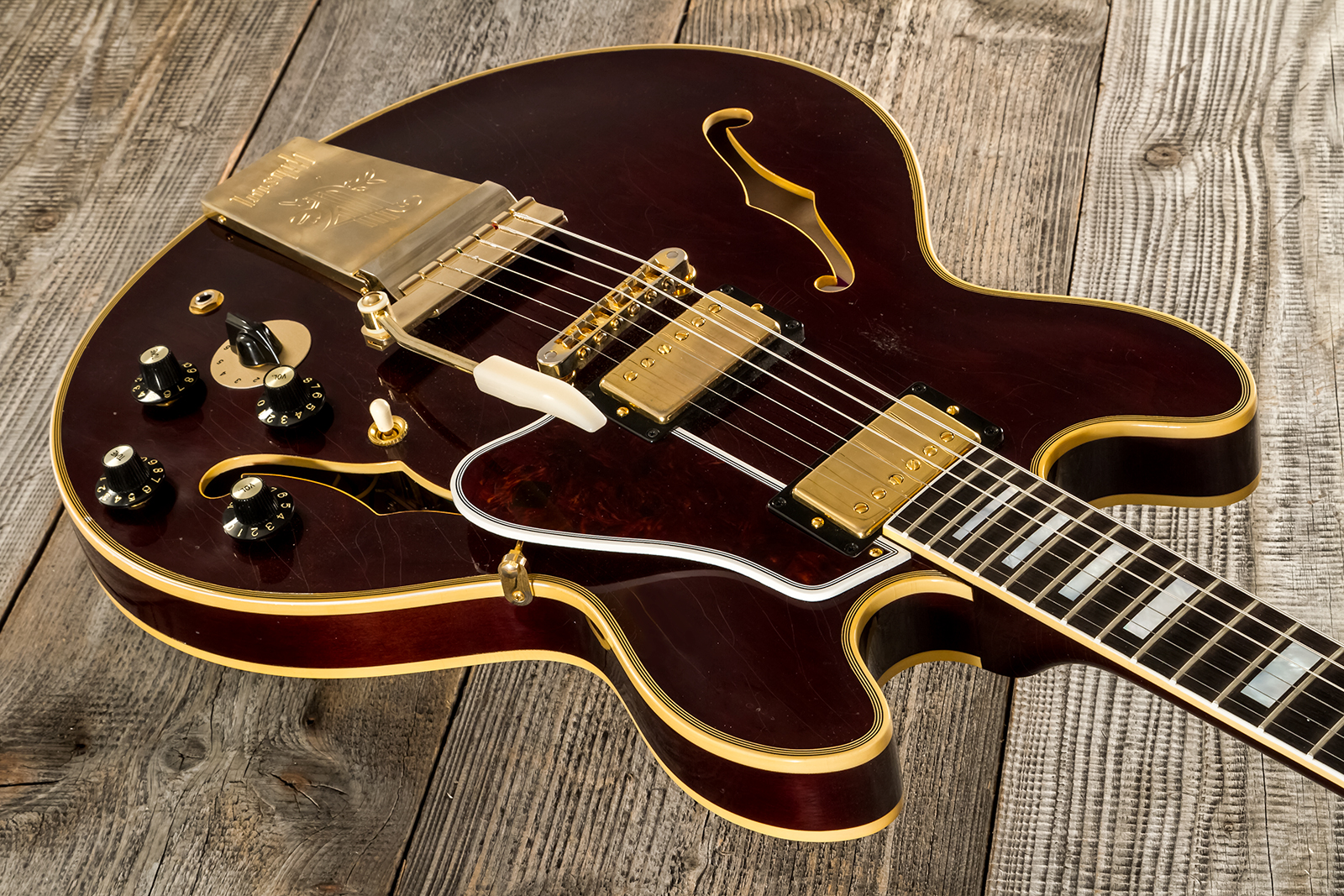 Gibson Custom Shop Bb King Es355 1974 Rumble In The Jungle 2h Trem Eb #bbes33523 - Murphy Lab Light Aged Walnut - Semi hollow elektriche gitaar - Vari