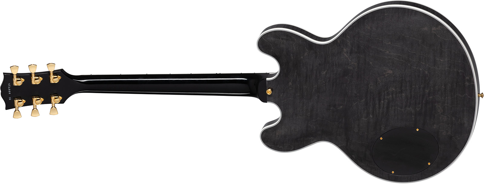 Gibson Custom Shop Bb King Lucille Legacy 2h Ht Eb - Transparent Ebony - Semi hollow elektriche gitaar - Variation 1