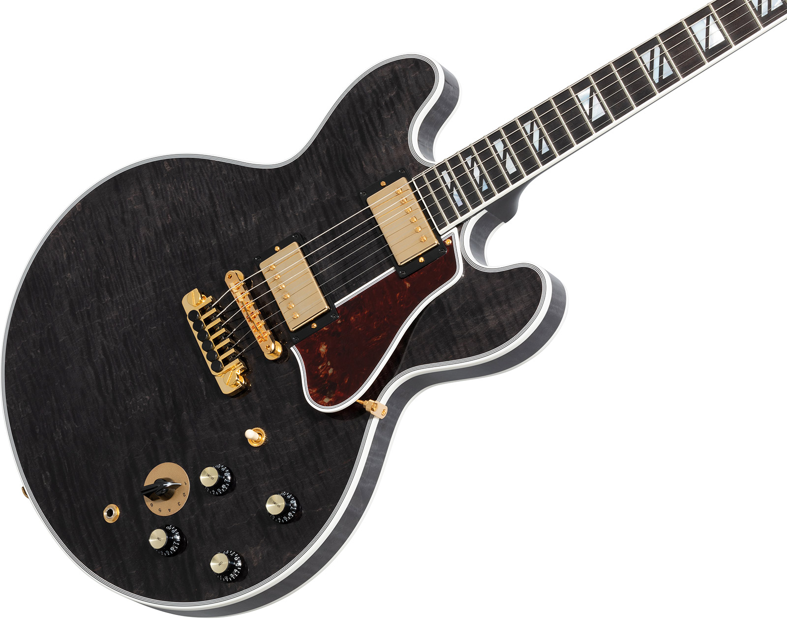 Gibson Custom Shop Bb King Lucille Legacy 2h Ht Eb - Transparent Ebony - Semi hollow elektriche gitaar - Variation 3