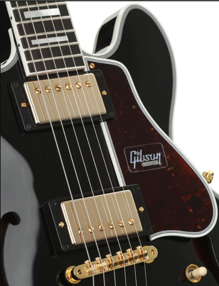 Gibson Custom Shop Cs-356 2h Ht Eb - Ebony - Semi hollow elektriche gitaar - Variation 1