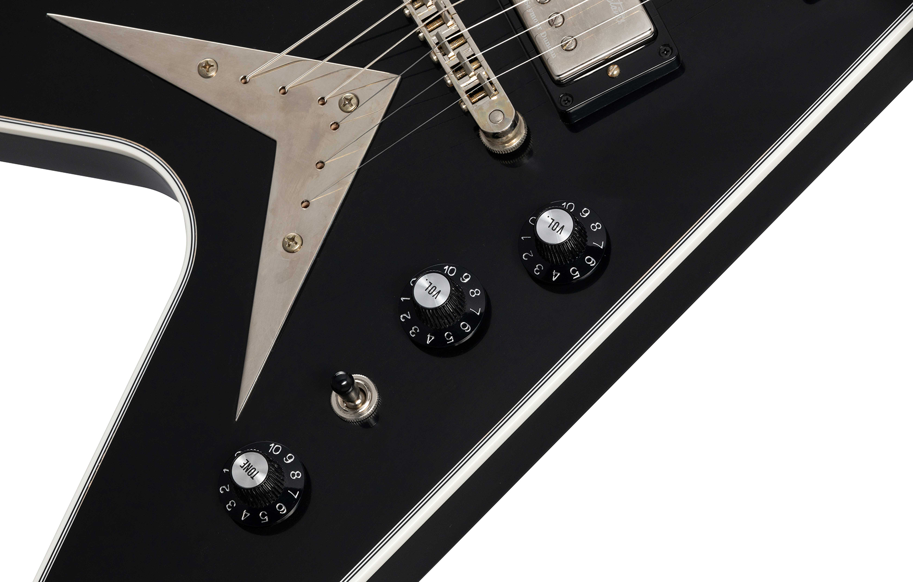Gibson Custom Shop Dave Mustaine Flying V Exp Ltd Signature 2h Ht Eb - Vos Ebony - Metalen elektrische gitaar - Variation 4