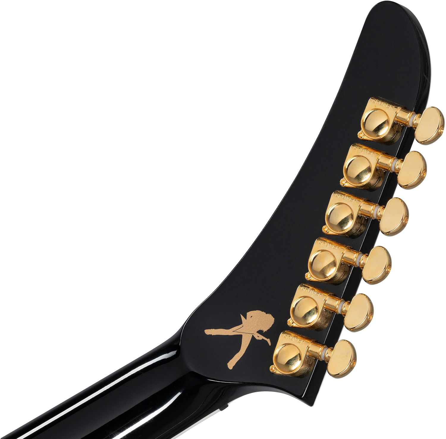 Gibson Custom Shop Dave Mustaine Flying V Exp Ltd Signature 2h Ht Eb - Red Amber Burst - Metalen elektrische gitaar - Variation 6