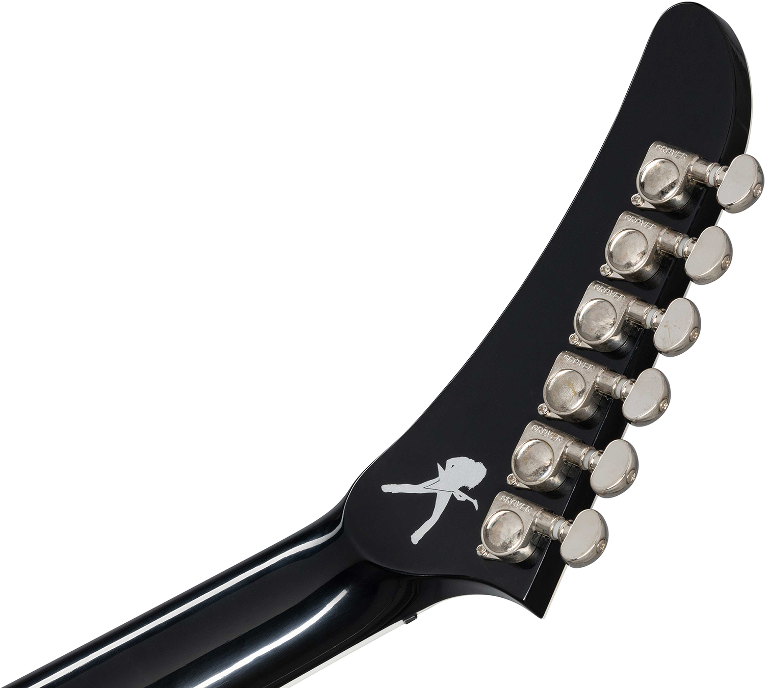 Gibson Custom Shop Dave Mustaine Flying V Exp Ltd Signature 2h Ht Eb - Vos Ebony - Metalen elektrische gitaar - Variation 6