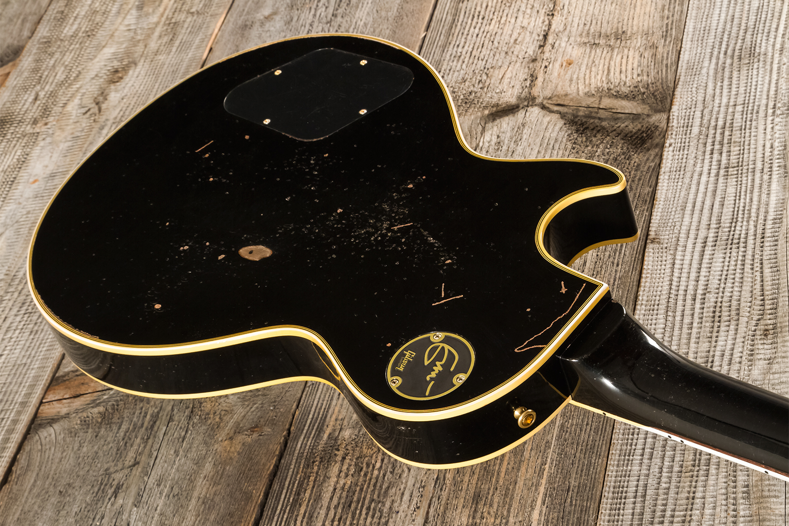 Gibson Custom Shop Eric Clapton Les Paul Custom 1958 Signature 2h Ht Eb #ec027 - Murphy Lab Ebony - Enkel gesneden elektrische gitaar - Variation 20