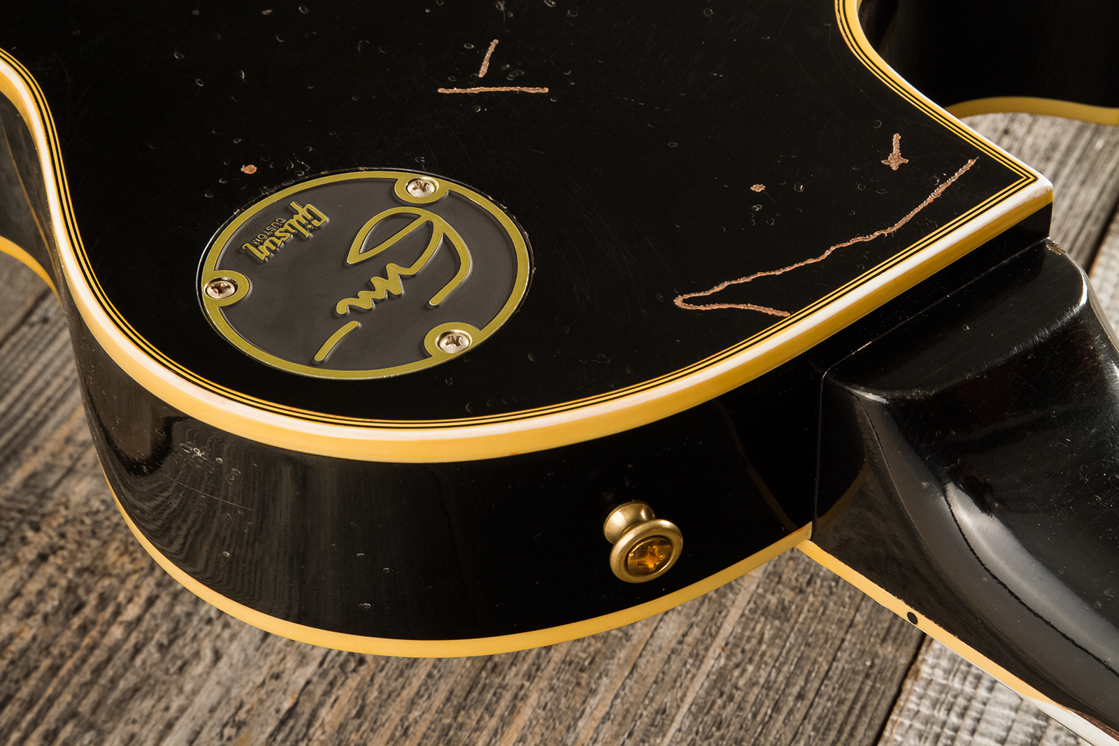 Gibson Custom Shop Eric Clapton Les Paul Custom 1958 Signature 2h Ht Eb #ec027 - Murphy Lab Ebony - Enkel gesneden elektrische gitaar - Variation 23