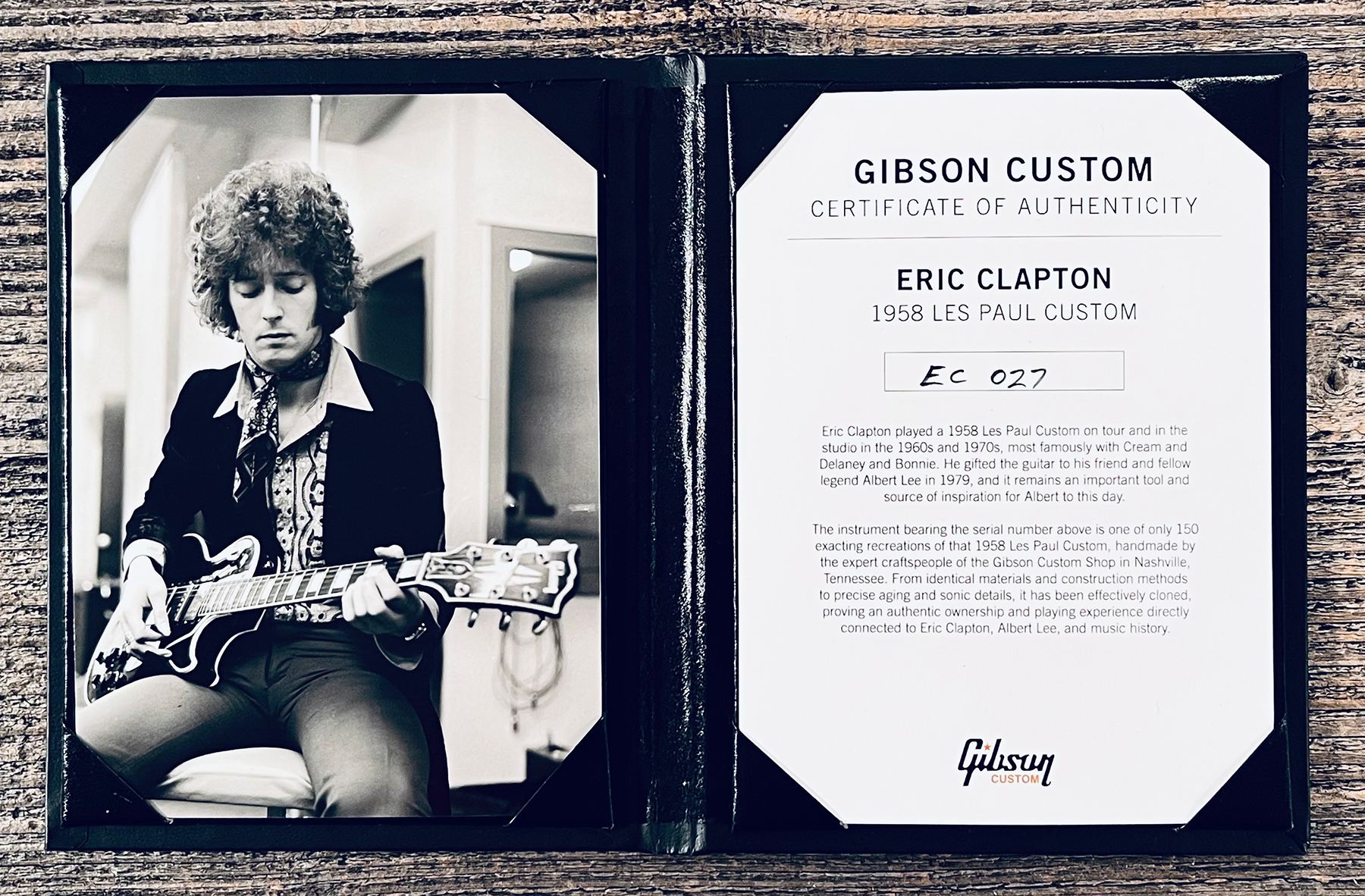 Gibson Custom Shop Eric Clapton Les Paul Custom 1958 Signature 2h Ht Eb #ec027 - Murphy Lab Ebony - Enkel gesneden elektrische gitaar - Variation 33