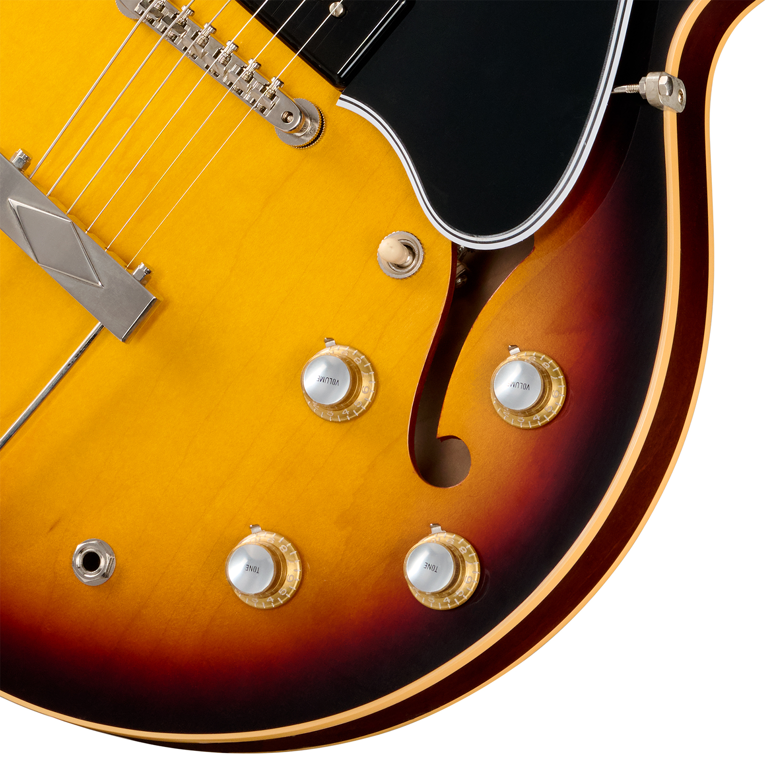 Gibson Custom Shop Es330 1962 Reissue Historic 2s P90 Ht Rw - Vintage Burst - Semi hollow elektriche gitaar - Variation 3
