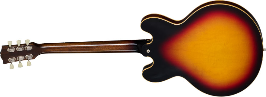 Gibson Custom Shop Es335 1958 Reissue Ltd 2h Ht Rw - Murphy Lab Light Aged Tri-burst - Semi hollow elektriche gitaar - Variation 2