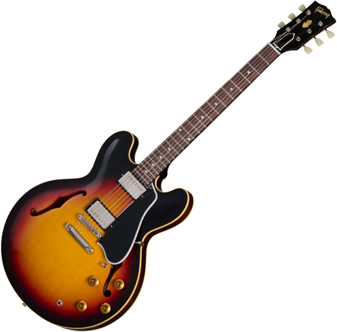 Gibson Custom Shop Es335 1958 Reissue Ltd 2h Ht Rw - Murphy Lab Light Aged Tri-burst - Semi hollow elektriche gitaar - Variation 1