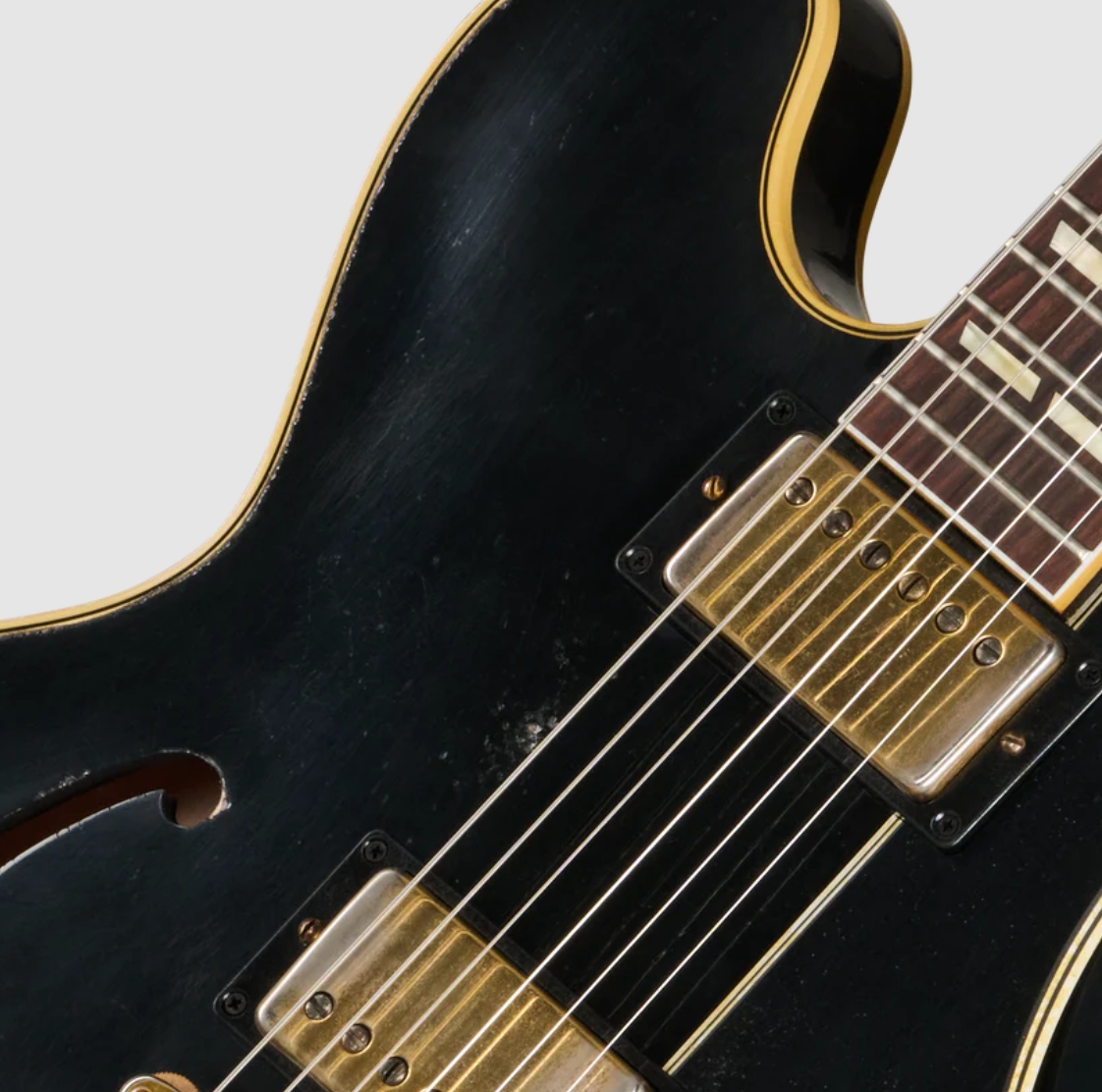 Gibson Custom Shop Es345 Reissue 1959 Bigsby 2h Trem Eb - Murphy Lab Heavy Aged Ebony - Semi hollow elektriche gitaar - Variation 2