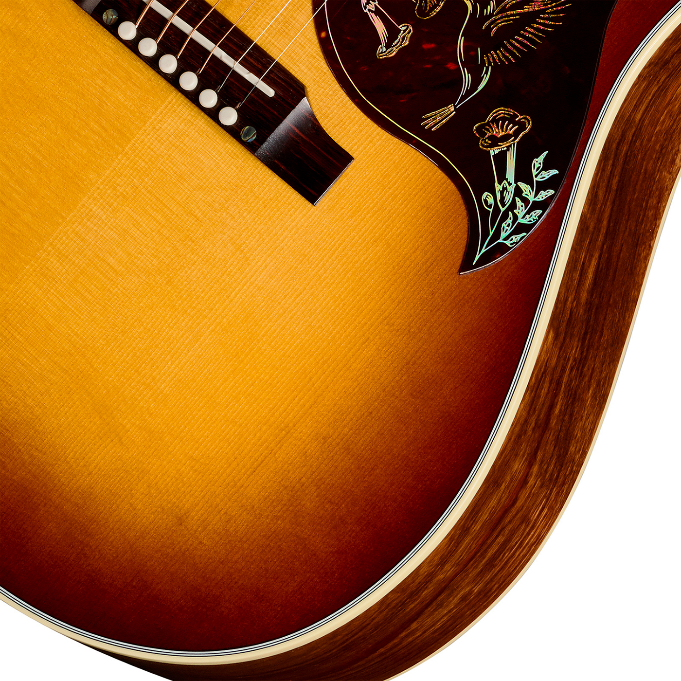 Gibson Custom Shop Hummingbird Elegant Koa Artisan Dreadnought Epicea Koa Rw - Honey Burst - Folk gitaar - Variation 2