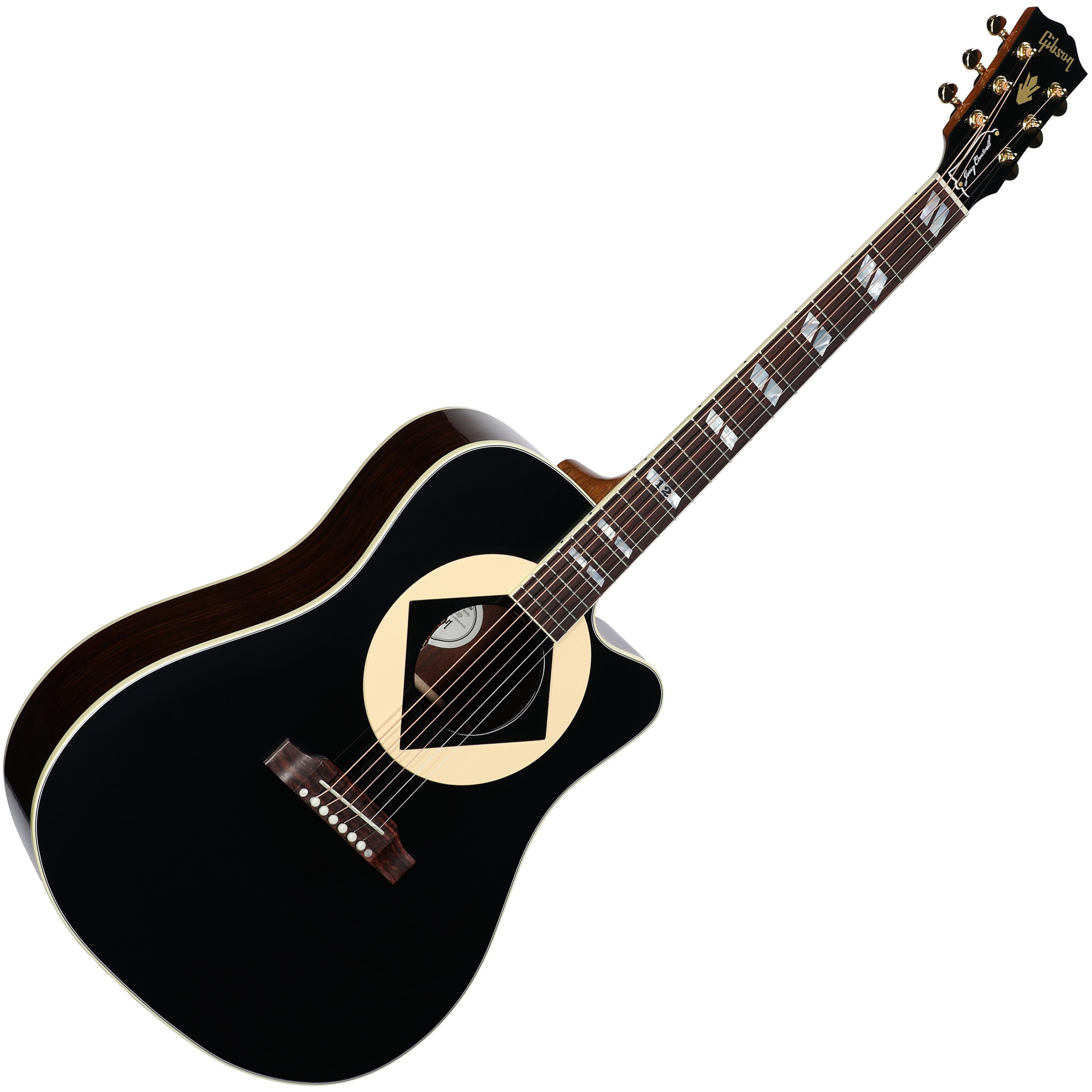 Gibson Jerry Cantrell Songwriter Atone Signature Dreadnought Cw Epicea Palissandre Rw - Ebony - Westerngitaar & electro - Variation 1