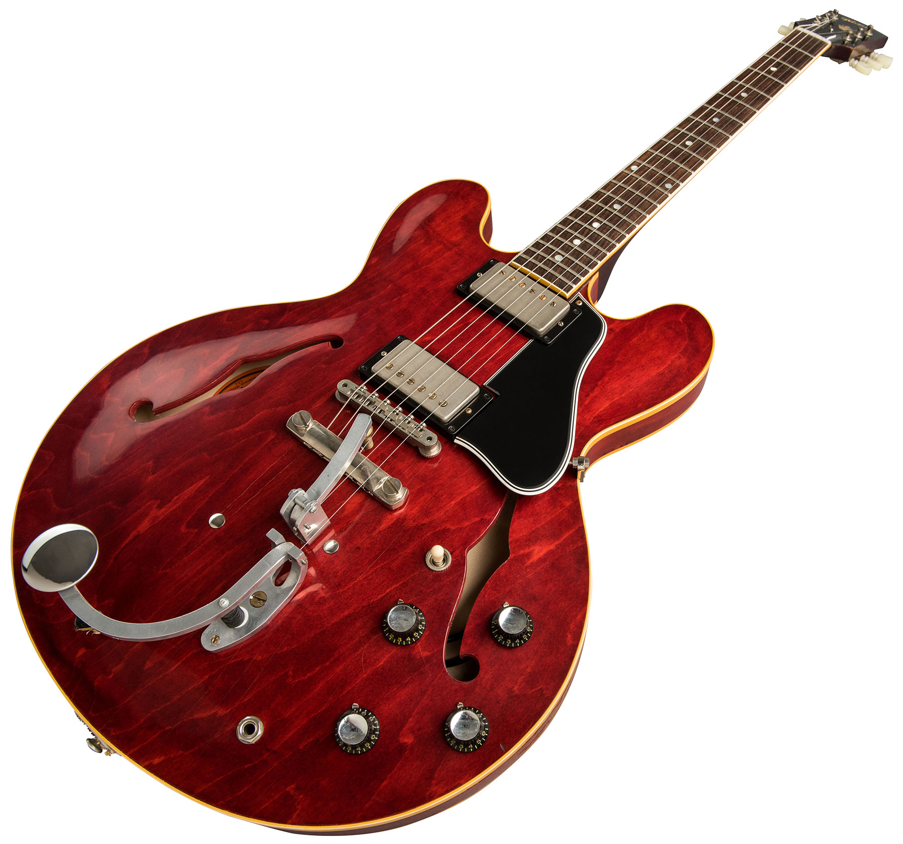 Gibson Custom Shop Jerry Kennedy Es-335 1961 Pretty Woman 2019 Ltd 2h Ht Rw - Aged Faded Cherry - Kenmerkende elektrische gitaar - Variation 2