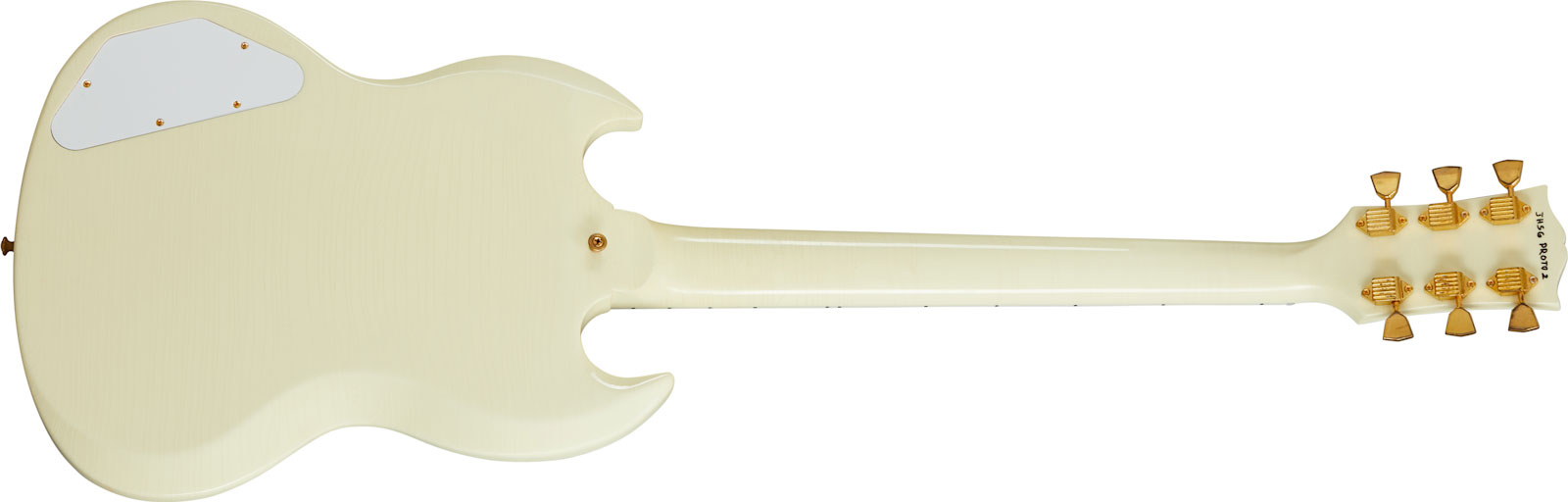 Gibson Custom Shop Jimi Hendrix Sg Custom 1967 Signature Hhh Trem Eb - Aged Polaris White - Enkel gesneden elektrische gitaar - Variation 1