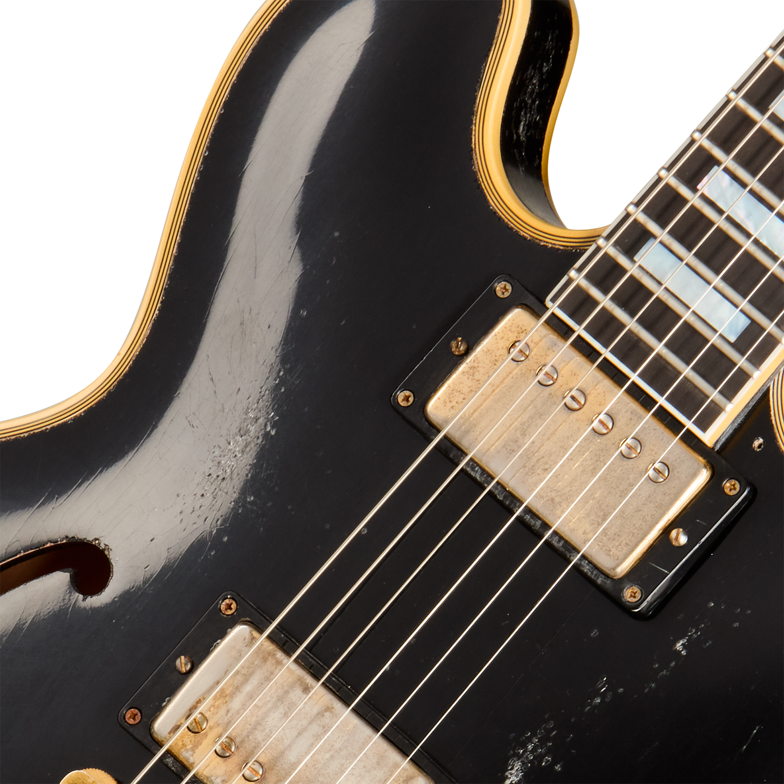 Gibson Custom Shop Keith Richards Es355 1960 Bigsby Collectors Ed. Signed Signature 2h Trem Eb #krsl131 - Murphy Lab Aged Ebony - Semi hollow elektric